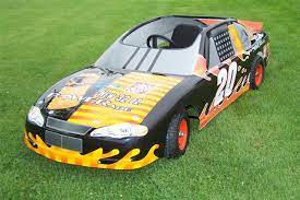 Nerf battle racer pedal go kart, orange/grey/black. Nascar Stock Car Go Kart