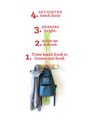 Featuring 4 tiers of 8 hanging hooks that easily hold coats, drape your scarves, or hang some beautiful purses as a unique and stylish storage solution. Height Measuring Coat Hook Tyrone Chan