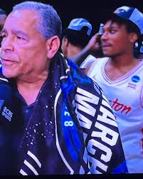 Proud of you son I love you @mercymiller This your first year in college  playing basketball and you going to a final 4. What a blessing!  #CantStopGodsPlan @uhcougarmbk Salute Coach Sampson @universityofhouston