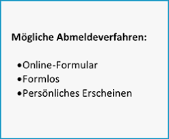 Bitte beachten sie, dass sie unterlagen mitbringen müssen (erforderliche unterlagen). Einwohnermeldeamt Abmeldung Wohnsitz Abmelden