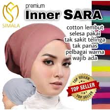 INNER SARA Anak Tudung PREMIUM Cotton Jersy Lembut Inner Tudung Murah