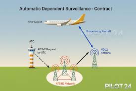 Air traffic control radar or aircraft connected through digital surveillance systems.
