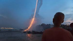 It's also a bit like road races that have a marathon and half marathon, the trail races often have a 50k and 25k. This Fiery Ladder Climbs Half A Kilometer Into The Night Sky