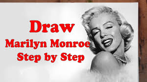 Jeremy worst marilyn monroe pencil drawing sketch artwork | etsy. How To Draw Marilyn Monroe Step By Step Youtube