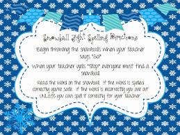 Adventures Of Room 129 Snowball Fight Spelling Spelling Snowball Fight Fight