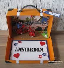 Koffer Amsterdam Reisegutschein Stadtereise Geburtstag Geschenk Gutschein Geschenkkoffer Gutschein Geburtstag Gutschein Geschenke Gutschein Basteln Reise