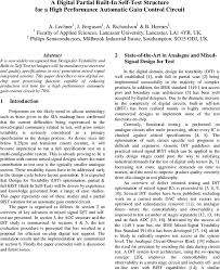 We did not find results for: A Digital Partial Built In Self Test Structure For A High Performance Automatic Gain Control Circuit Proceedings Of The Conference On Design Automation And Test In Europe