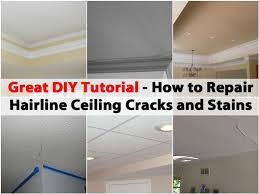 Great Diy Tutorial For Repairing Hairline Ceiling Cracks And Stains Diy Home Fix Home Repairs Repair
