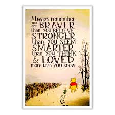 Cristopher robin to winnie the pooh promise me you'll always remember: Winnie The Pooh You Are Braver Than You Believe Stronger Than You Seem And Smarter Than You Think Poster Happy Nation Bear Quote Brave Quotes Believe Quotes