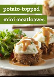 Potato Topped Muffin Tin Meatloaf Recipe Recipes Food Kraft Recipes
