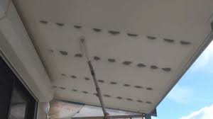 Thoroughly cover the soffit, fascia, and siding of your home so paint does not get on it. How To Paint Eaves How To Paint Eave Linings Or Soffits Youtube