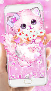 Cute cat wallpaper cute gambar kucing aesthetic novocom.top. Fluffy Pink Kitty Theme For Android Apk Download