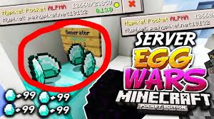 Egg wars is a multiplayer project for minecraft pe where 16 players can fight for the title of the strongest. Servidor De Egg Wars Para Minecraft Pe 0 16 0 Oficial Igual A Pc Sin Lag By Android Fasito