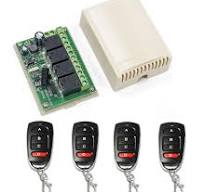 QIACHIP 433Mhz Wireless RF Switch Long Range DC 12V 4CH 4Channel Wireless  Remote Control Switch, Relay Receiver Module, Transmitter Momentary Toggle  ...