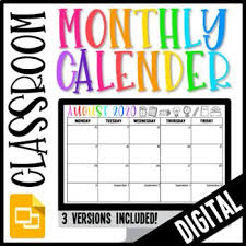 Digital School Year Long Classroom Calendar Google Slides Distance Learning In 2020 Classroom Calendar Calendar Math Classroom