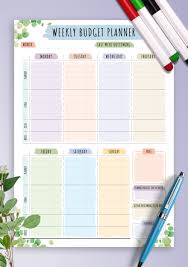 The balance / kelly miller a personal or household budget is an itemized list of expected inc. Weekly Budget Planner Templates Download Pdf