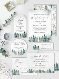 The most important thing is that you have a wedding invitation you love. Serene Winter Forest Themed Wedding Invitation Suite Woodsy Wedding Invitations Wedding Invitations Rustic Country Themed Wedding Invitations