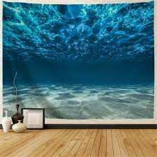 Hang beautiful tapestries or wall hangings to add warmth and texture to any room. Amazon Com Bjhap Ocean Tapestry Wall Hanging 60 X 40 Tropical Deep Sea Underwater With Pebbly Sandy Mixed Bottom Surface And Sun Beams Coming From Surface Wall Tapestry For Bedroom Living Room College