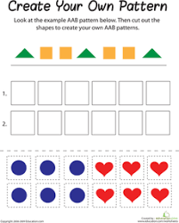 Aab Pattern Worksheet Education Com Math Patterns Pattern Worksheet Abc Patterns