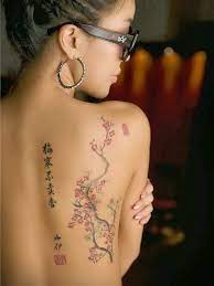 Anthropologist ling roth in 1900 described four methods of skin marking and suggested they be differentiated under the names tatu. Japanese Oriental Style Back Piece Very Simple Yet Intriguing Wish I Could Read Kanji Cherry Tattoos Girl Back Tattoos Cute Tattoos For Women