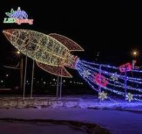 Wholesale Commercial Street Motif Light Christmas Decoration 3d Plane