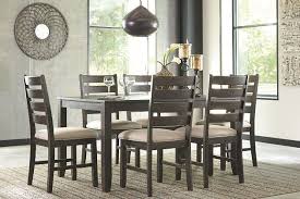 Brown Rokane Dining Room Table And Chairs Set Of 7 View 4 Brown Dining Room Dining Room Table Set Dining Room Sets