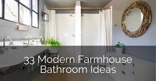 Demo began on june 28and the bathroom interior was complete yesterday, october 9, when the shower glass was installed, though that hasn't. 33 Modern Farmhouse Bathroom Ideas Sebring Design Build