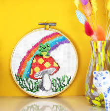 Check spelling or type a new query. Frog On Toadstool Cross Stitch Kit By Ellbie Co Notonthehighstreet Com