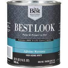 For exterior home painting, you're going to need a watertight paint. Best Look 100 Acrylic Latex Paint Primer In One Satin Exterior House Paint Walmart Com Walmart Com