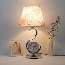 Led lights are considered environmentally friendly, as they use less energy than many other types of. Buy Modern Table Lamp Bedroom Bedside Lamp Living Room Decoration Fabric Lampshade Table Lamp With Clock At Affordable Prices Free Shipping Real Reviews With Photos Joom