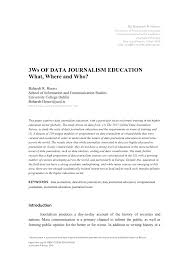 You can use this swimming information to make your own swimming trivia questions. Pdf 3ws Of Data Journalism Education What Where And Who