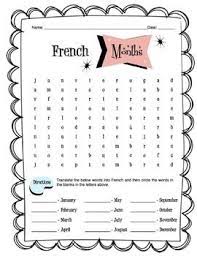 French Months Of The Year Worksheet Packet Months In A Year Learn French Vocabulary Worksheets