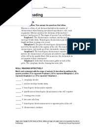 Doc cell division reinforcement worksheet (doc 10 kb). Active Reading Meiosis Mitosis