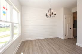 The Jimmy Dining Room Masonite Interior Doors Luxury Vinyl Plank Flooring Shiplap Accent Wall