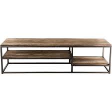 Table Basse Rectangulaire Avec Tablettes Teck Recycle Acacia Mahogany Et Metal L 150 X P 50 X H 40 5 Cm Table Basse Rectangulaire Table Basse Table Basse Teck