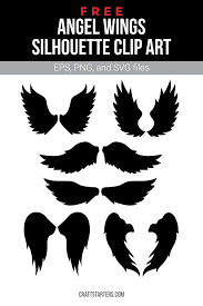 Free Angel Wings Silhouette Clip Art Angel Wing Silhouette Silhouette Clip Art Angel Wings Art