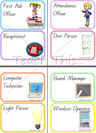 Printable Classroom Job Chart Pictures Www