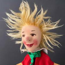 Vintage KERSA Struwwelpeter Hand Puppet ~ 1960s Rare!