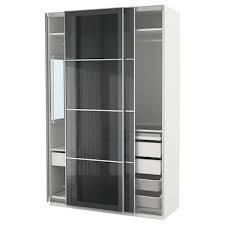 Pax Armoire Penderie Blanc Uggdal Verre Gris Ikea Armoire Pax Armoire Penderie Ikea