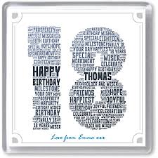 18th birthday gift ideas for him come in all shapes and. 18th Birthday Personalised Word Art Drinks Coaster Gift Add Any Name Message 18 Eighteen Ideal Birthday Present Ideas For Him Or Her Son Or Daughter Qty 1 Amazon Co Uk Kitchen