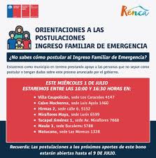 Minvu llama a postulación para compra y construcción del subsidio sectores medios ds1 2018. Revisa Los Puntos De Orientacion Para Postulacion Al Ingreso Familiar De Emergencia Ife Ilustre Municipalidad De Renca
