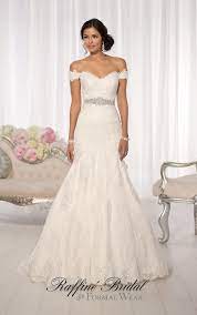 Essense Of Australia D1617 All Over Lace Fit And Flare Wedding Gown Featuring Sparkling Diamante Bea Wedding Dresses Wedding Dresses 2017 Trend Bridal Gowns