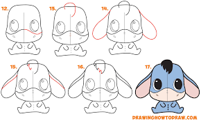How To Draw A Cute Chibi Kawaii Eeyore Easy Step By Step Drawing Tutorial For Kids Beginners How To Draw Step By Step Drawing Tutorials Easy Disney Drawings
