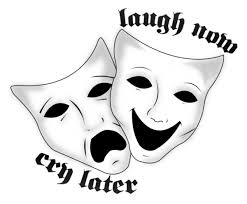 Laugh now cry later horror masks tattoo design. Laugh Now Cry Later Soar