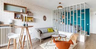 8 Astuces Pour Delimiter L Espace Dans Un Studio Amenagement Studio 20m2 Amenagement Petit Salon Idee Deco Studio