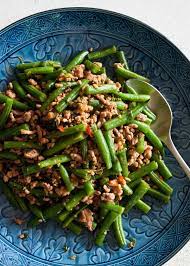 Beans And Pork Mince Stir Fry Recipetin Japan Recipe Pork Mince Recipes Recipes Vegetable Recipes