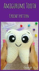 Crochet Tooth Pattern Amigurumi Crochet Tooth Fairy Pattern Crochet First Baby Tooth Party Gift To The Dentist Video Video Crochet Amigurumi Crochet Patterns Amigurumi Crochet