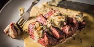 Place meat on a rack in shallow roasting pan. Grilled Peppercorn Steaks With Mushroom Cream Sauce Recipe Traeger Grills