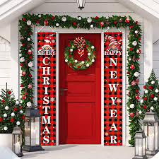 Check spelling or type a new query. Amazon Com Tatuo Christmas Porch Sign Christmas Hanging Banner Happy Santa Red Black Buffalo Plaid Front Door Sign Banner New Year Porch Sign For Wall Indoor Outdoor Hanging Decoration Home Kitchen