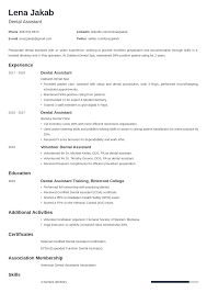 Dental assistant resume example you can use to model your job application. Dental Assistant Resume Sample 20 Examples And Writing Tips